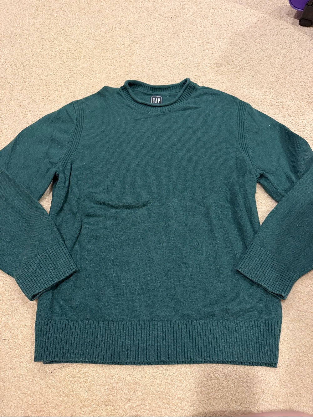 Vintage GAP Men's Crewneck Sweater in Deep Teal